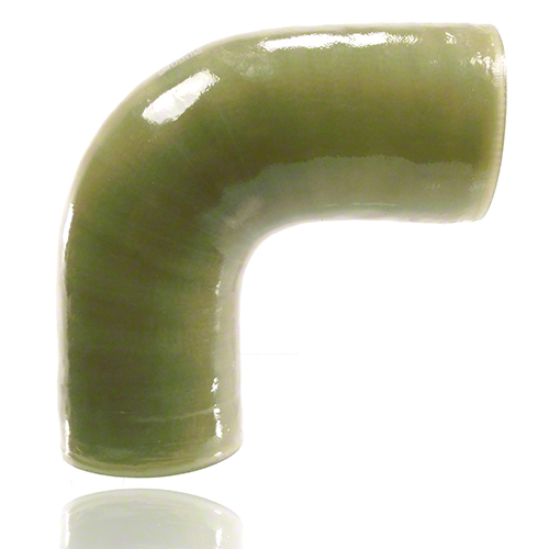 UP-GF Bogen 90&deg; DIN 16 966, Form E1, Rohrtyp D, mit Laminatenden, PN 16