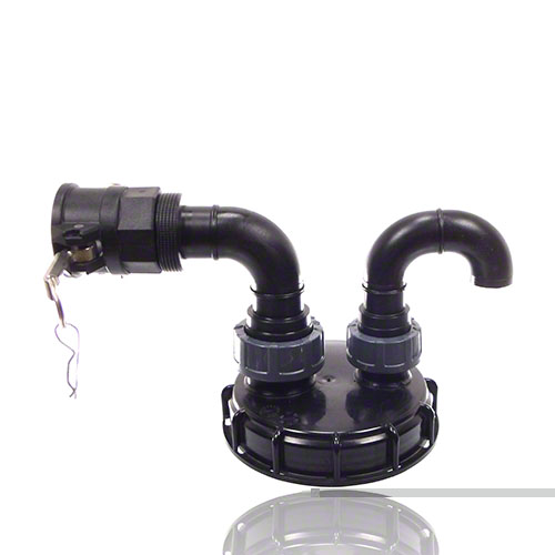 IBC-Schraubkappe DN 150 mit Be- / Entl&uuml;ftungs- und Bef&uuml;llanschluss