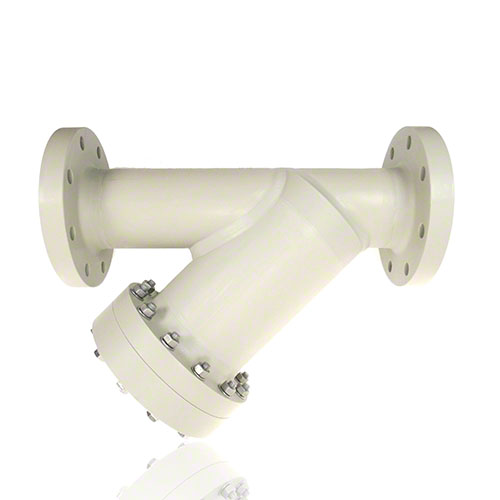 Schr&auml;gsitzschmutzf&auml;nger aus PP mit FPM Dichtungen