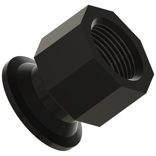 TRI-Clamp mit Gewindemuffenanschlu&szlig;, aus PE-el elektrisch leitf&auml;hig