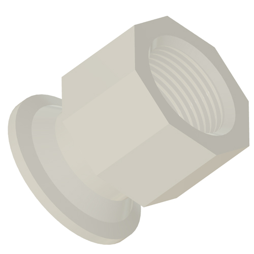 PVDF ISO Clamp mit Gewindemuffenanschlu&szlig;