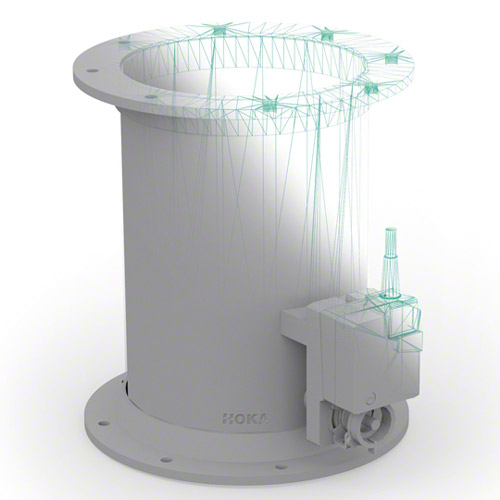 PPs Regel-/Absperrklappe mit&nbsp; Flanschen vorgerichtet f&uuml;r Stellmotor, Ausf&uuml;hrung 2 und umlaufender Lippendichtung