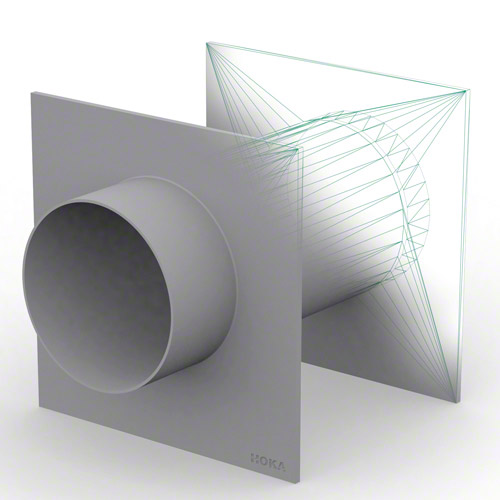 PVC Wanddurchf&uuml;hrung mit geschwei&szlig;ter Wandabschlu&szlig;platte