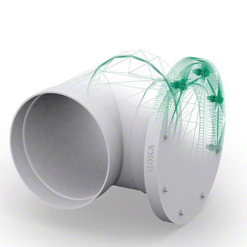 PE T-St&uuml;ck 90&deg; mit Muffe als Reinigungs&ouml;ffnung