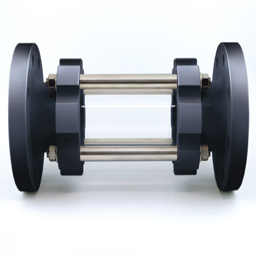 Schauglas aus PE-el, Ausf&uuml;hrung Flansch, FPM Dichtung