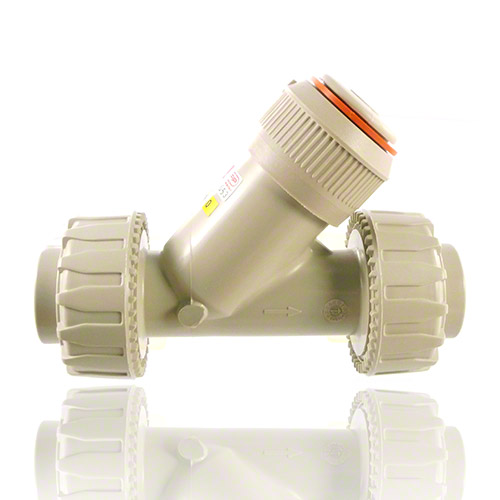 PP Schmutzf&auml;nger, Verschraubung mit Schwei&szlig;muffe, EPDM