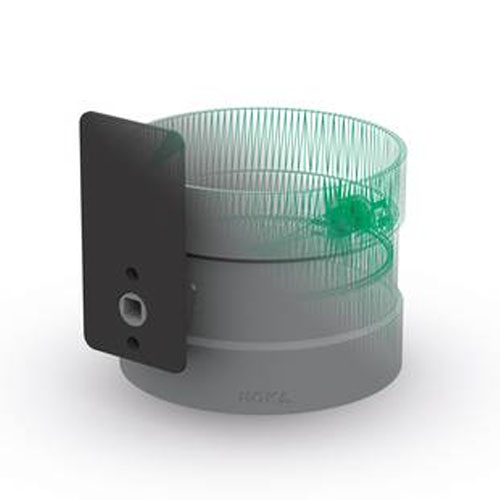 PP-el-s Regelklappe, Motortrageplatte in Rohrrichtung, beidseitig Muffe, elektrisch leitf&auml;hig