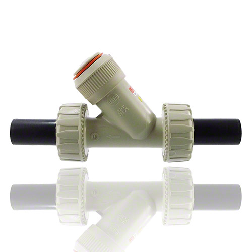 PP R&uuml;ckschlagventil, mit PE100-LS-Stutzen, EPDM