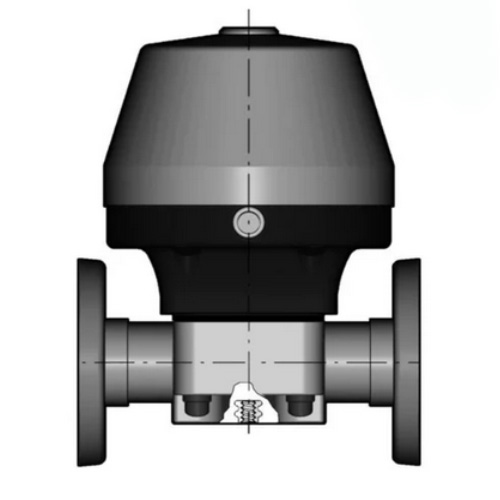 PP 2/2-Wege-Membranventil, Flanschausf&uuml;hrung, NC, EPDM, Typ 485