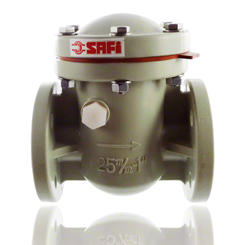 R&uuml;ckschlagklappe PP-H, DN 20 - DN 200, DIN-Flansche, EPDM